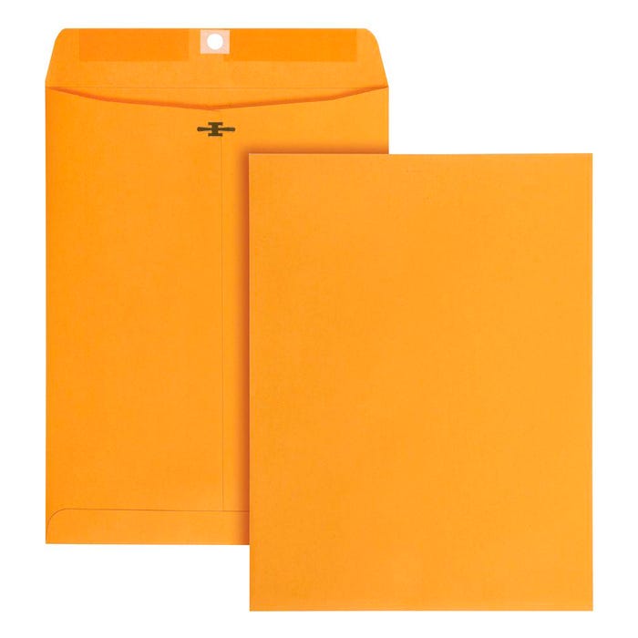 Quality Park Clasp Envelopes in Dispenser, 9 x 12 Inches, Kraft Brown, Pack of 250