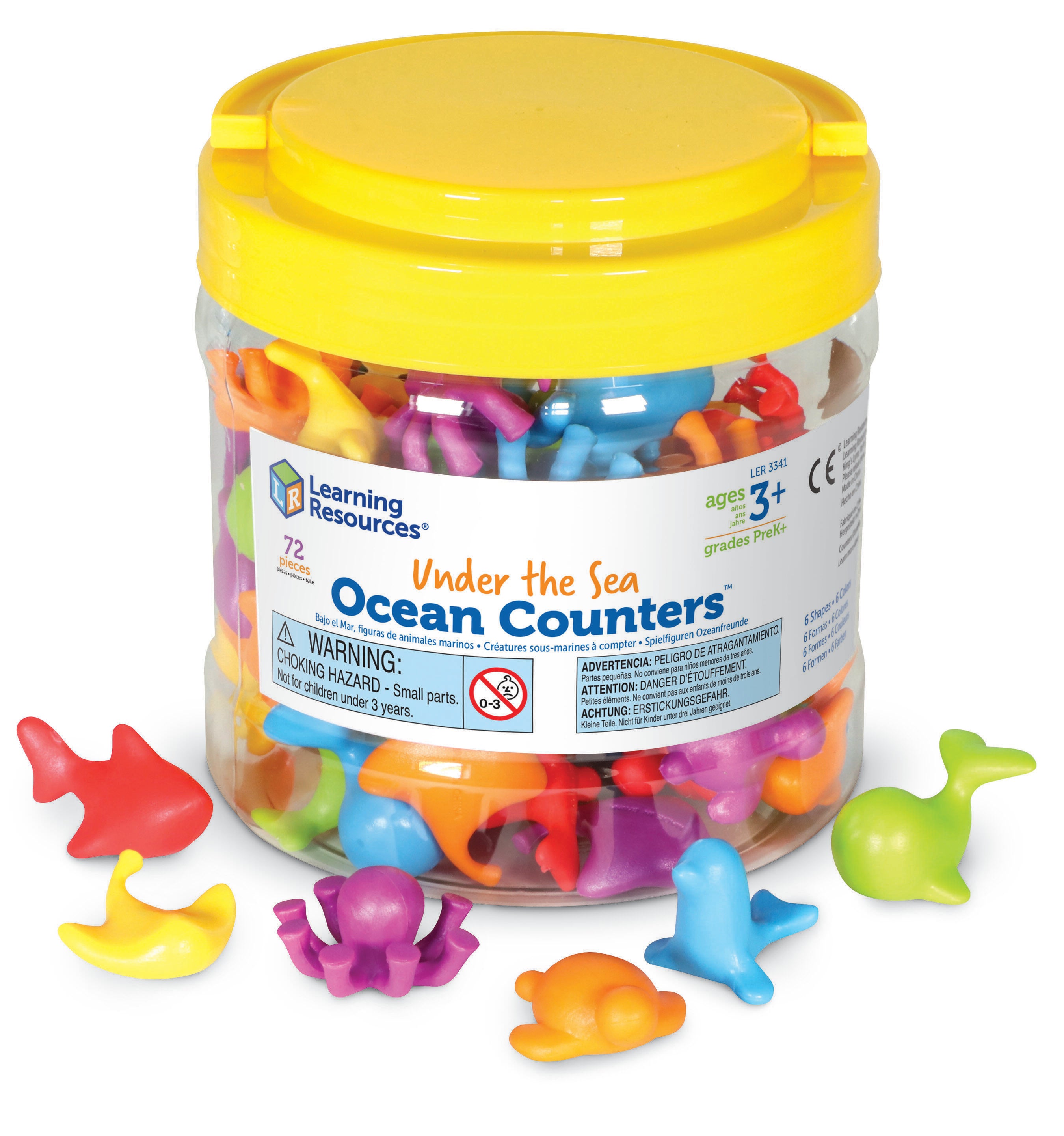 Learning Resources Under The Sea Ocean Counters, Set of 72 1465319