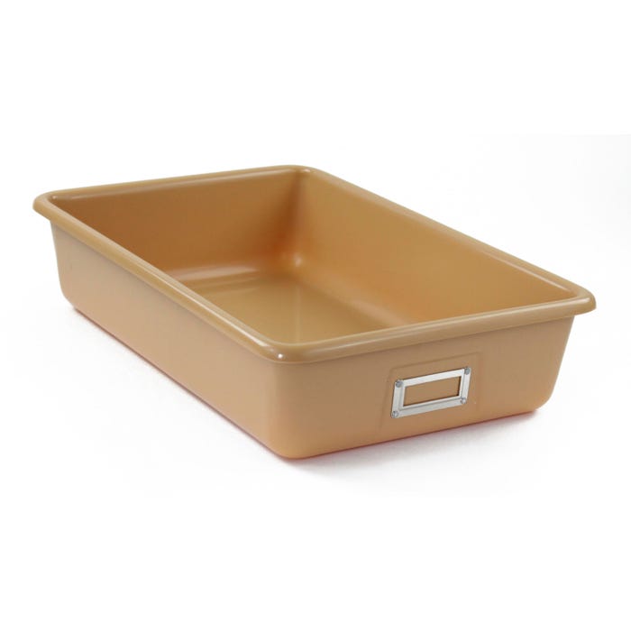 Shirley K's T-142 Storage Bin, 19 x 12-1/2 x 4-3/8 Inches, Tan