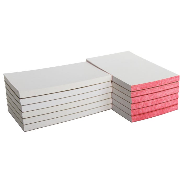 School Smart Scratch Pad, 3 x 5 Inches, 100 Sheets, White, Pack of 12