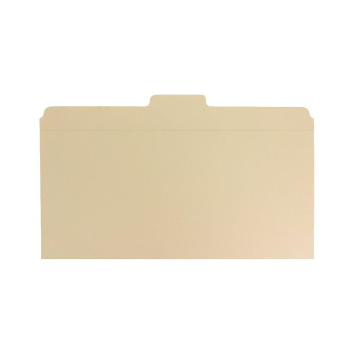 Smead Reinforced File Folder, Letter Size, 1/5 Assorted Cut, Manila, Pack of 100
