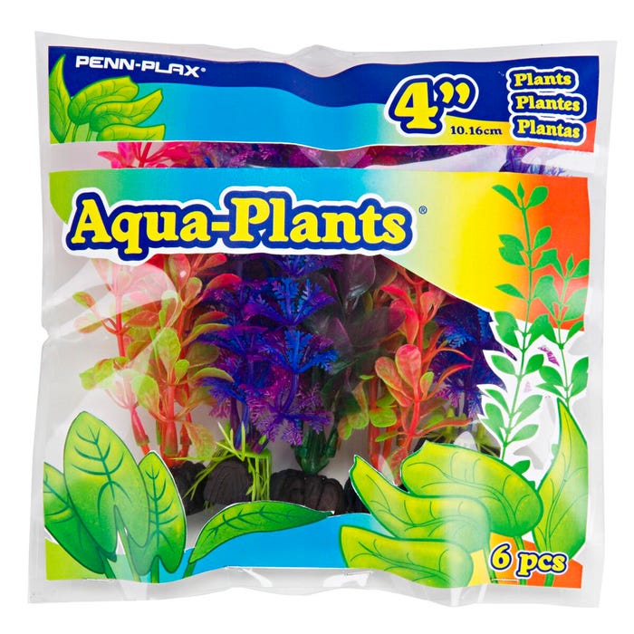 Penn Plax Plastic Aquarium Plant 6 pieces - 4 inches