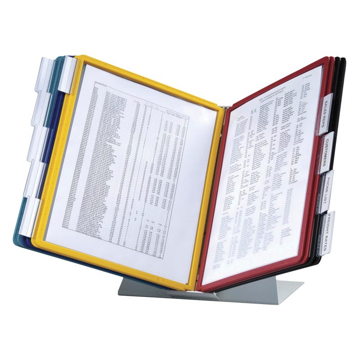 Durable VARIO Desk Display Reference System, Multiple Frame Colors