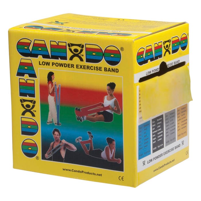 CanDo Exercise Band, Extra Light Band, 50 Yards, Yellow