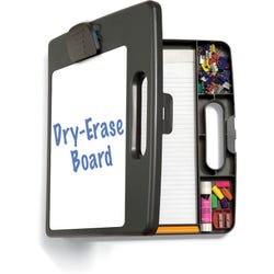 Officemate Dry-Erase Portable Clip Board Box, 10 x 14-1/2 x 1-1/4 Inches, Charcoal, Item Number 1465535
