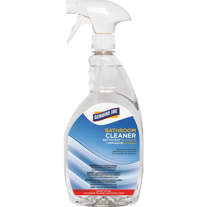 Genuine Joe Peroxide Restroom Cleaner, 32 Ounces, Clear