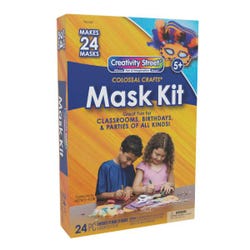 Creativity Street Colossal Craft Masks Kit, Assorted Colors & Styles, Set of 24