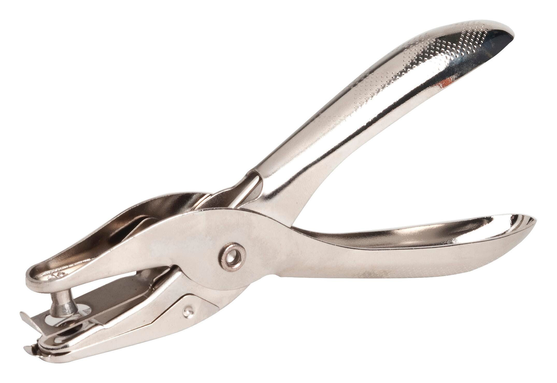 Business Source Ticket Punch, Single Hole, Round, 1/4 Inches Hole, silver, Item Number 1599675