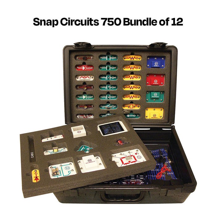 Snap Circuits 750 Educational Training Kits, Bundle of 12