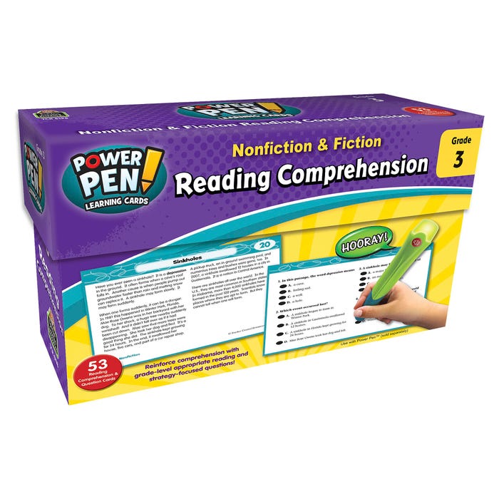 Teacher Created Resources Power Pen Learning Cards Reading Comprehension, Grade 3