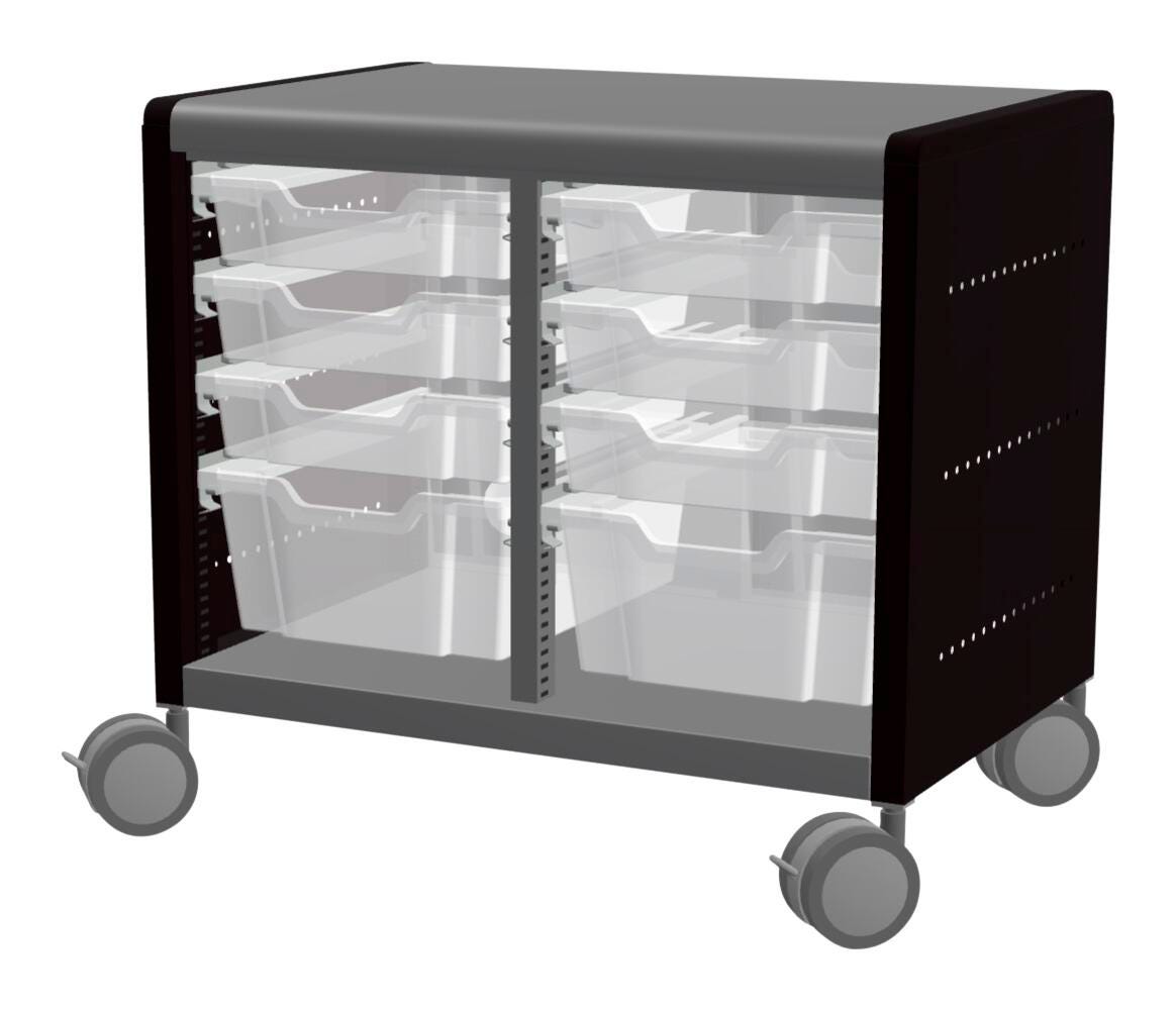 Classroom Select Geode Short Cabinet, Double Wide with 8 Tote Trays 4000258