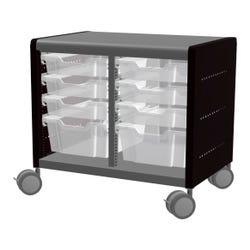 Classroom Select Geode Short Cabinet, Double Wide with 8 Tote Trays 4000258