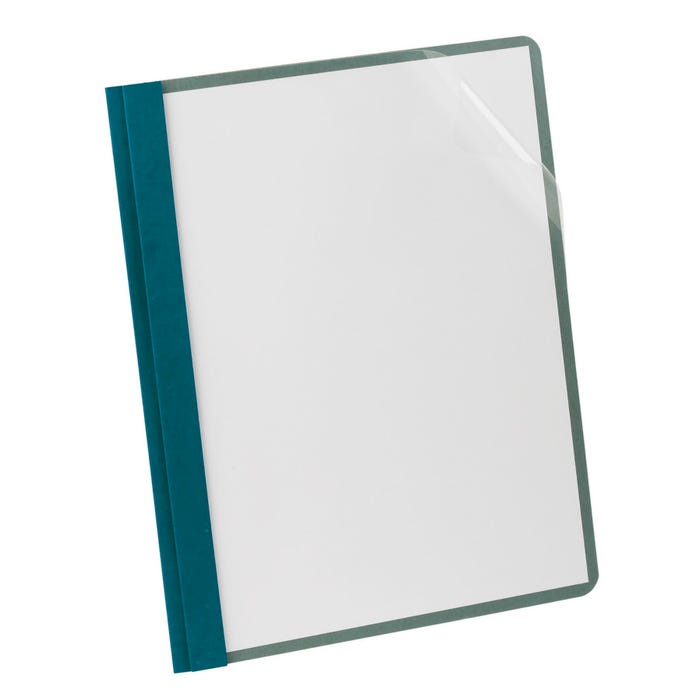 Earthwise Clear Front Report Cover, 8-1/2 x 11 Inches, Blue, Pack of 25