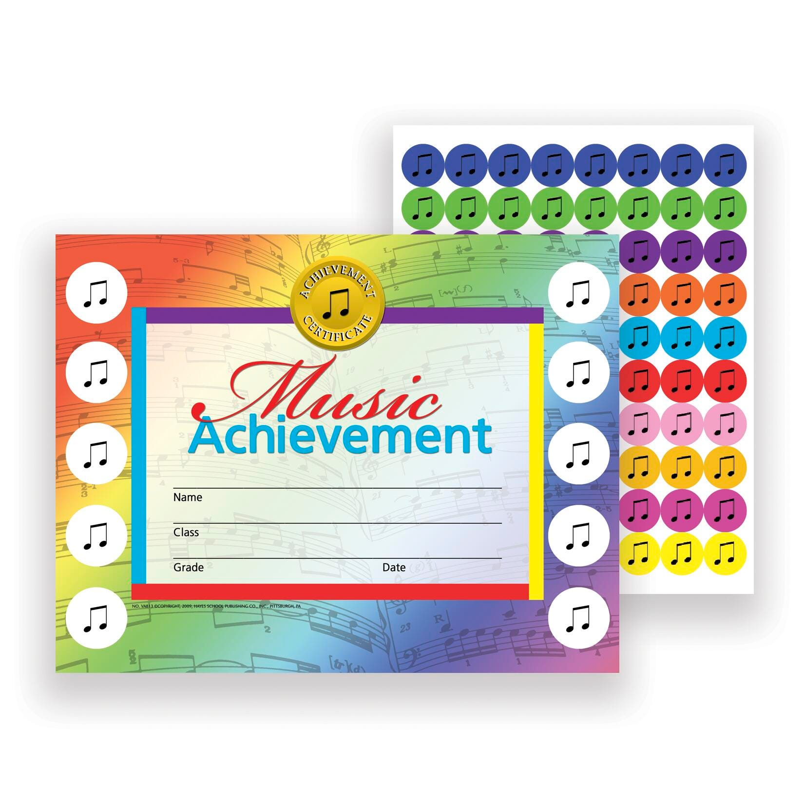 Hayes Music Achievement Stick-To-It Award Certificate, 11 x 8-1/2 inches 1373121