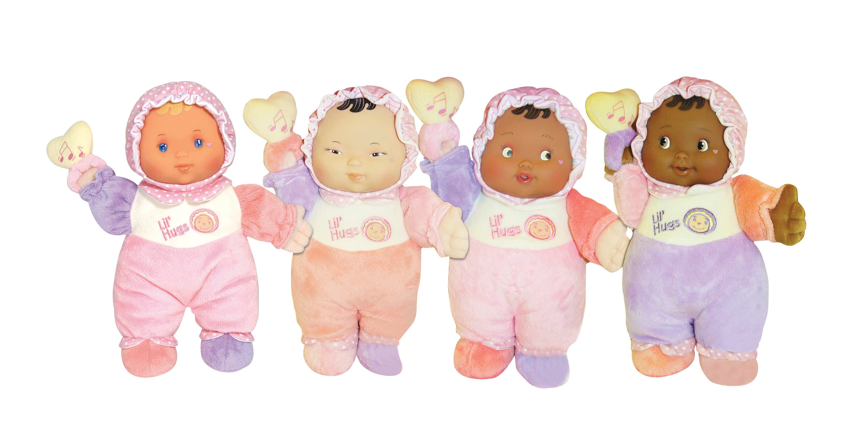 Lil Hugs Multi-Ethnic Diverse Baby Dolls, 12 Inches, Set of 4, Item Number 1387275