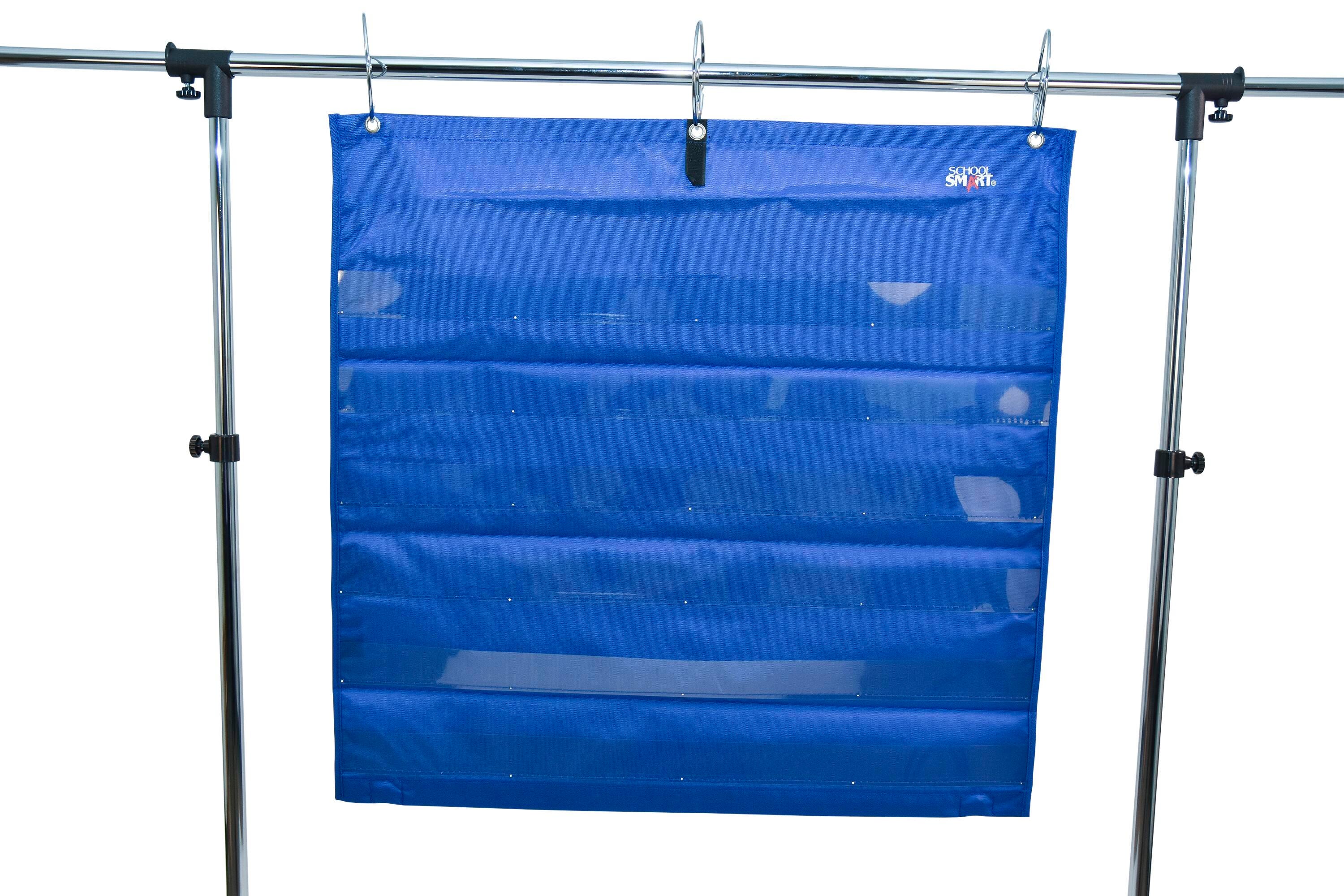 Image for School Smart Mini Pocket Chart with 6 Pockets, 28 x 28 Inches, Blue from School Specialty
