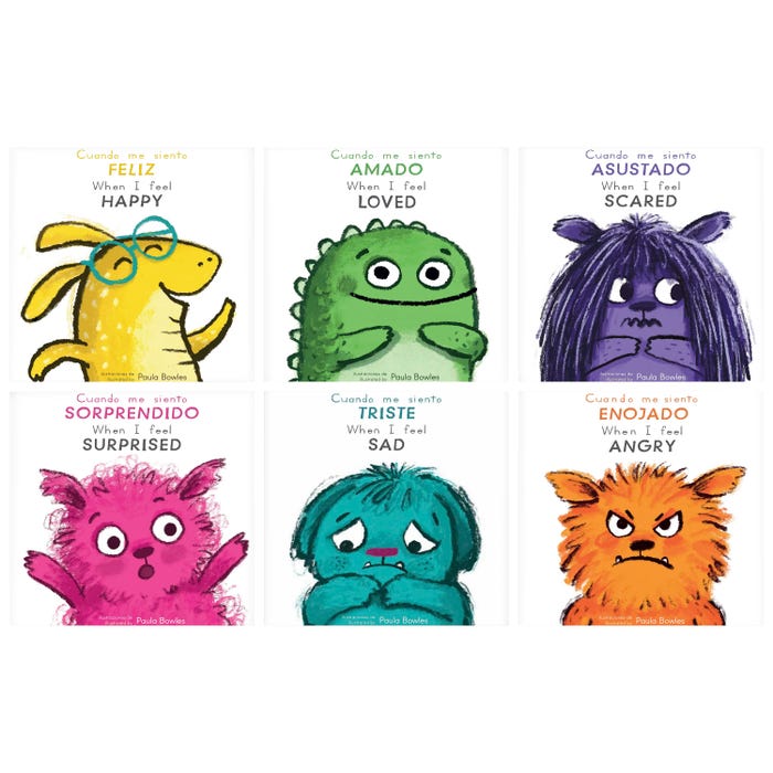 Child's Play When I Feel Bilingual Board Books, Set of 6
