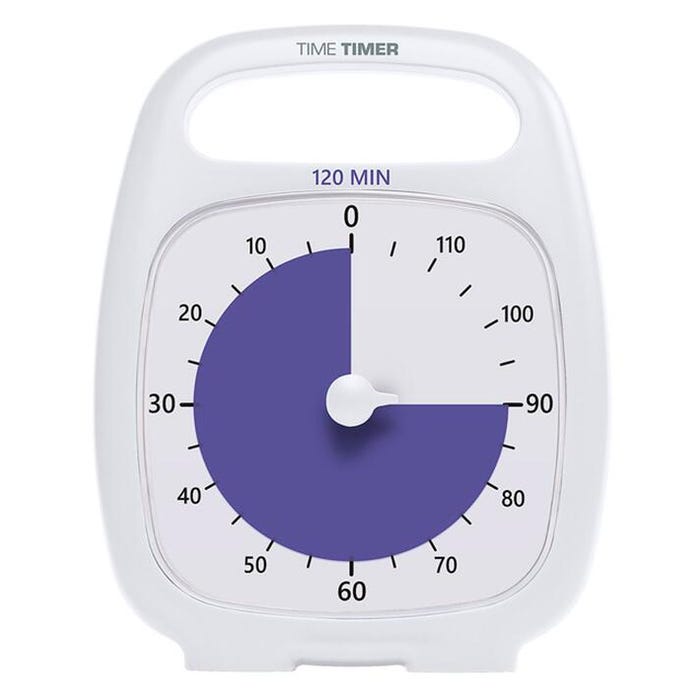 Time Timer PLUS 120 Minute Timer, White