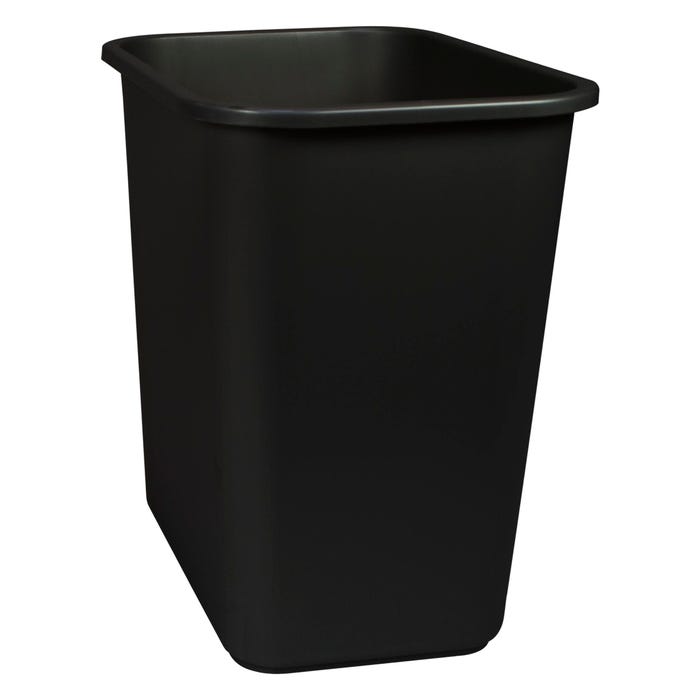 School Smart Indoor Waste Basket, 28 Quart, Black
