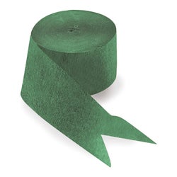 Fun Express Emerald Green Crepe Paper Streamer, 81 Feet