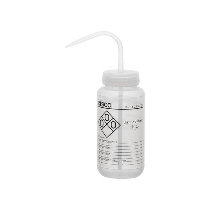 Eisco Labs Distilled Water Wash Bottle, 500 mL, Wide Mouth, LDPE