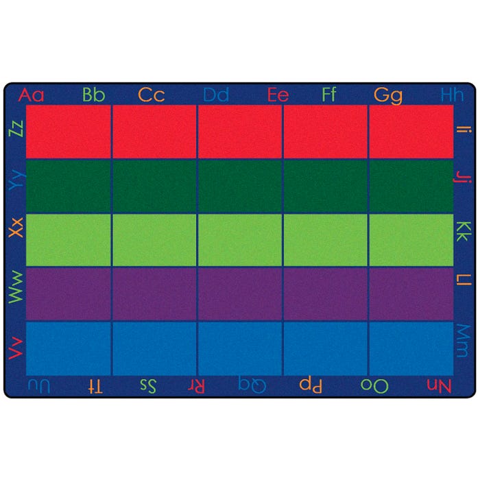 Carpets for Kids Premium Colorful Places Seating Carpet, Rectangle