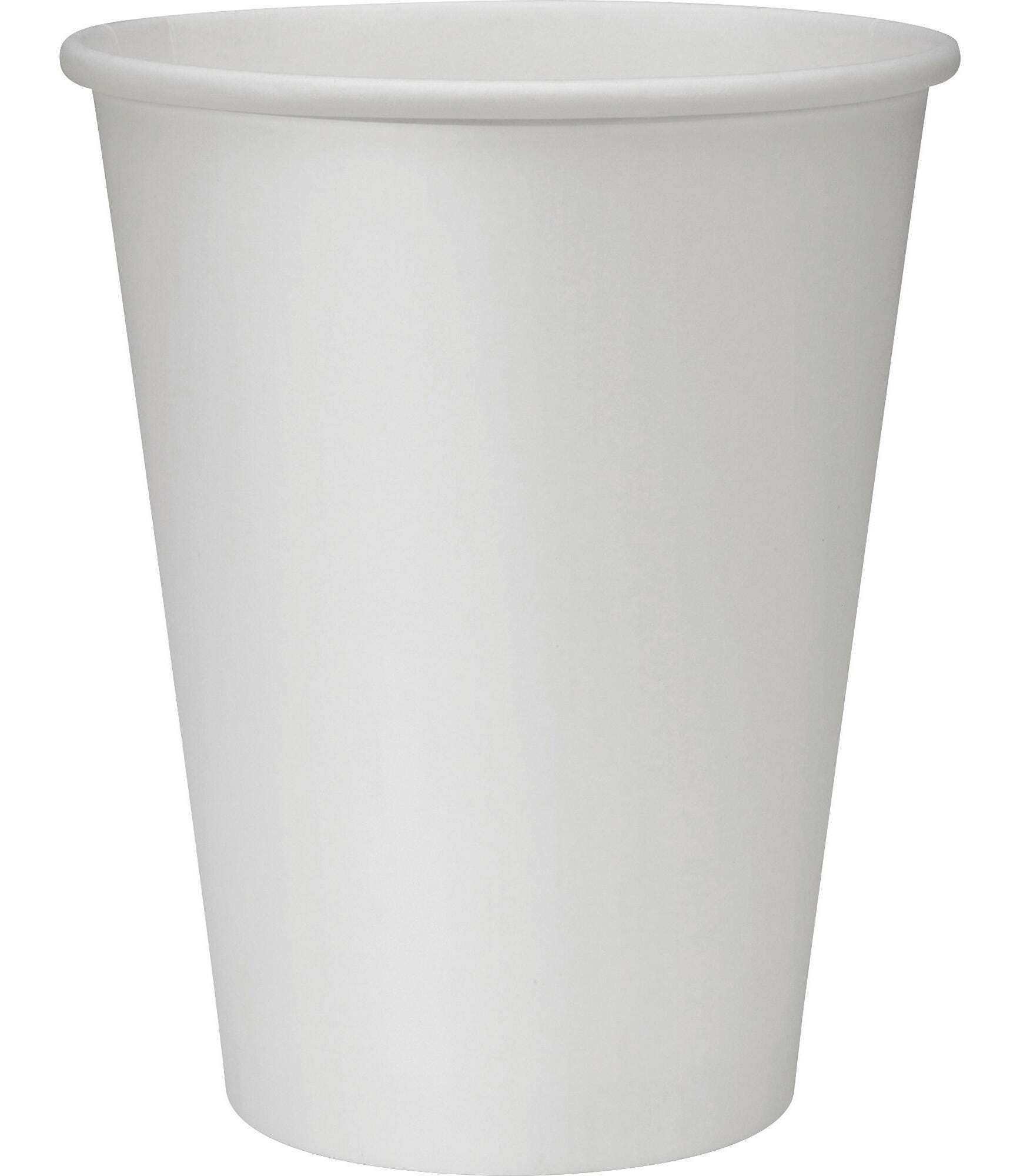 Genuine Joe Disposable Single Wall Hot Cup, 12 oz, White, Pack of 1000, Item Number 1449334