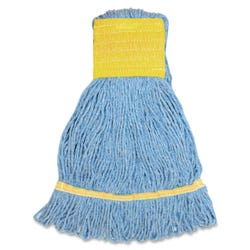 Genuine Joe Synthetic Blend Wide Band Small Mophead, Blue