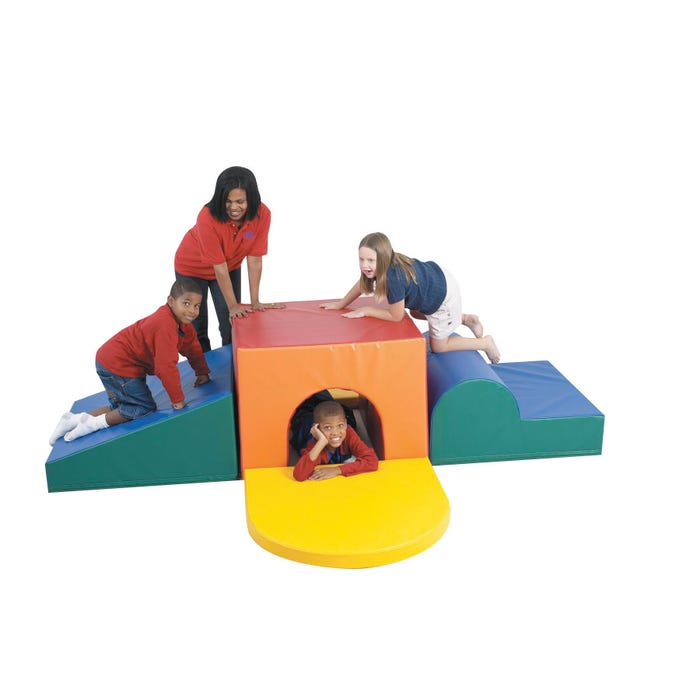 Children's Factory School Age Tunnel Climber, 108 x 108 x 27 inches