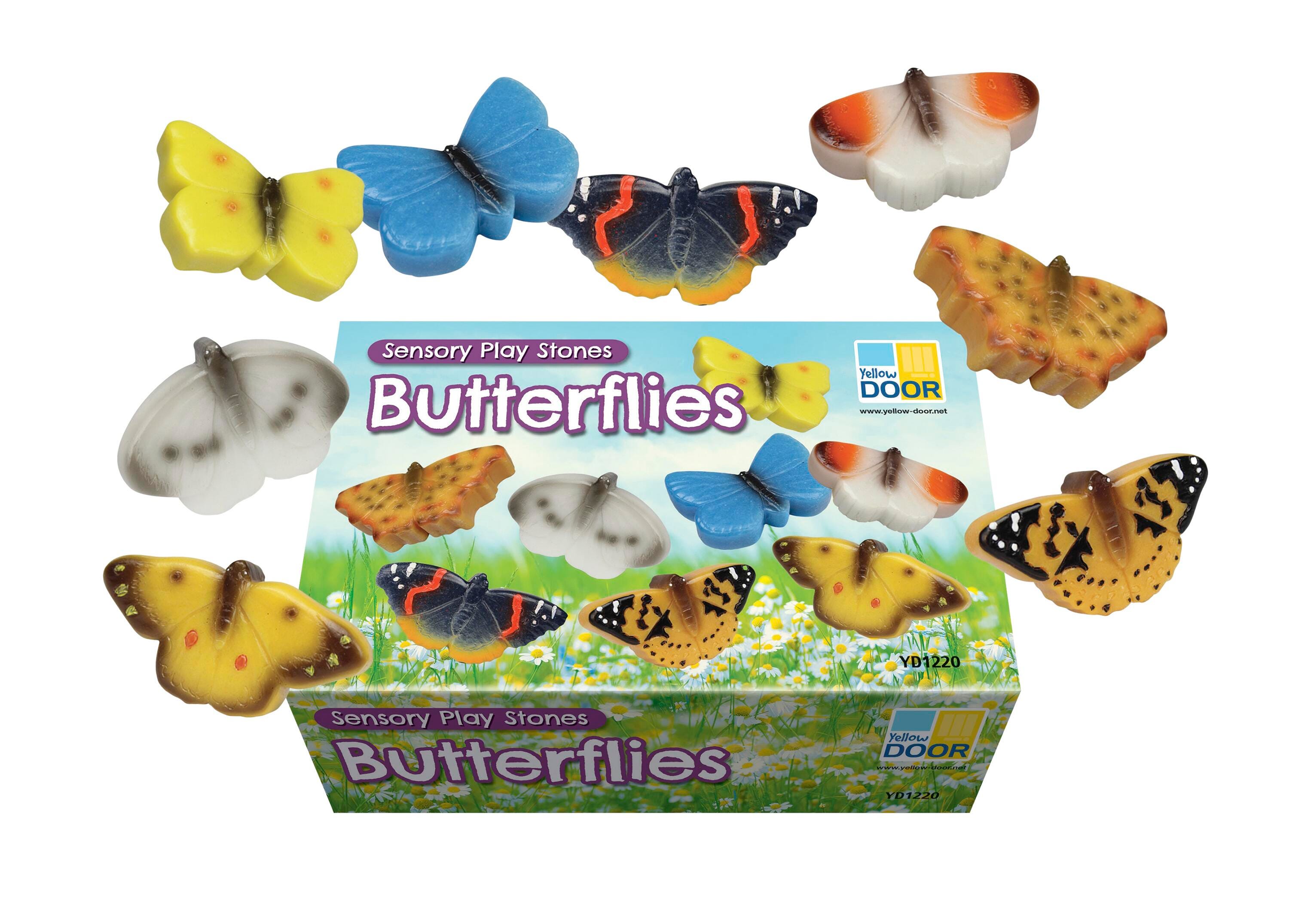 Yellow Door Butterflies Sensory Play Stones, Set of 8 2150987