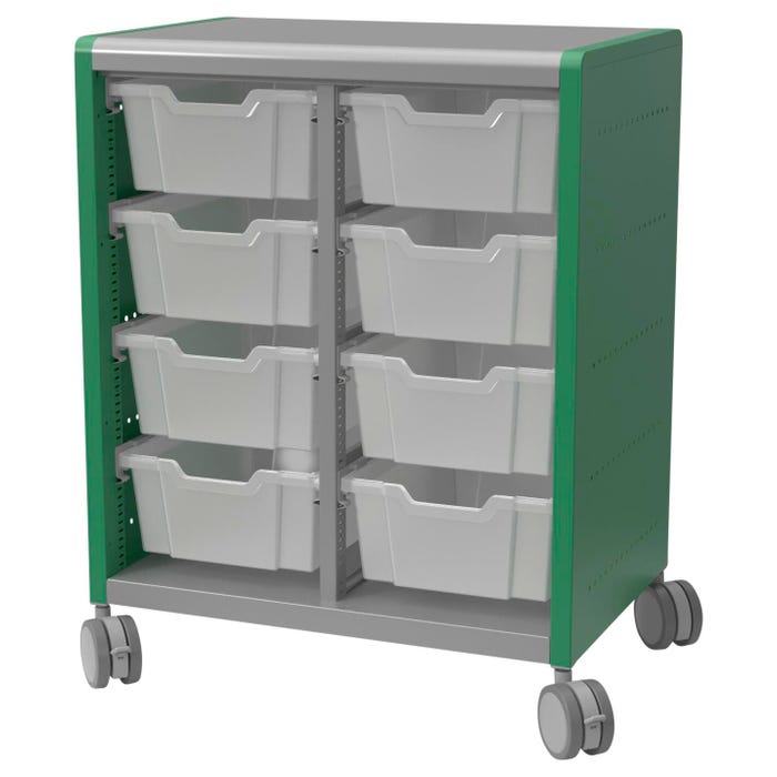 Classroom Select Geode Medium Cabinet, Double Wide with 8 Totes