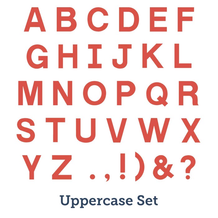 AccuCut Block Uppercase Alphabet Die Set, 5 Inches, Set of 32