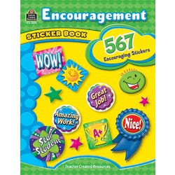 Teacher Created Resources Encouragement Sticker Book, , Grades Pre-K to Grade 8, Set of 567, Item Number 1439774