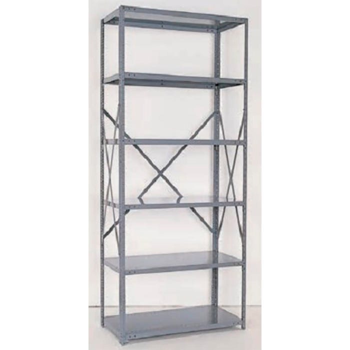 Republic 2000 Adder Clip Shelving, 85 in H X 48 in W X 18 in D, Steel