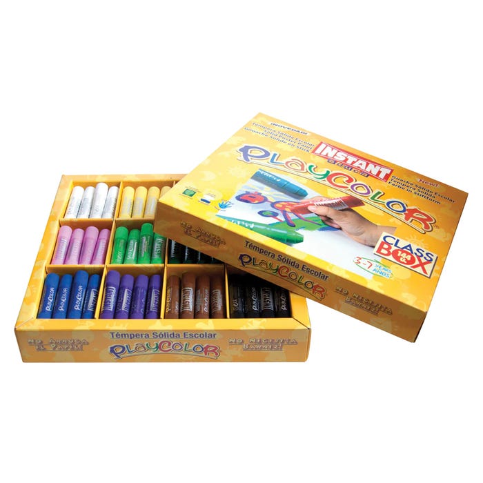 Jack Richeson Playcolor Solid Tempera Paints, Assorted Matte Colors, Set of 144