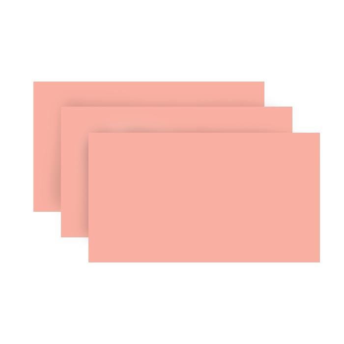 School Smart Blank Plain Index Card, 3 x 5 Inches, Salmon, Pack of 100