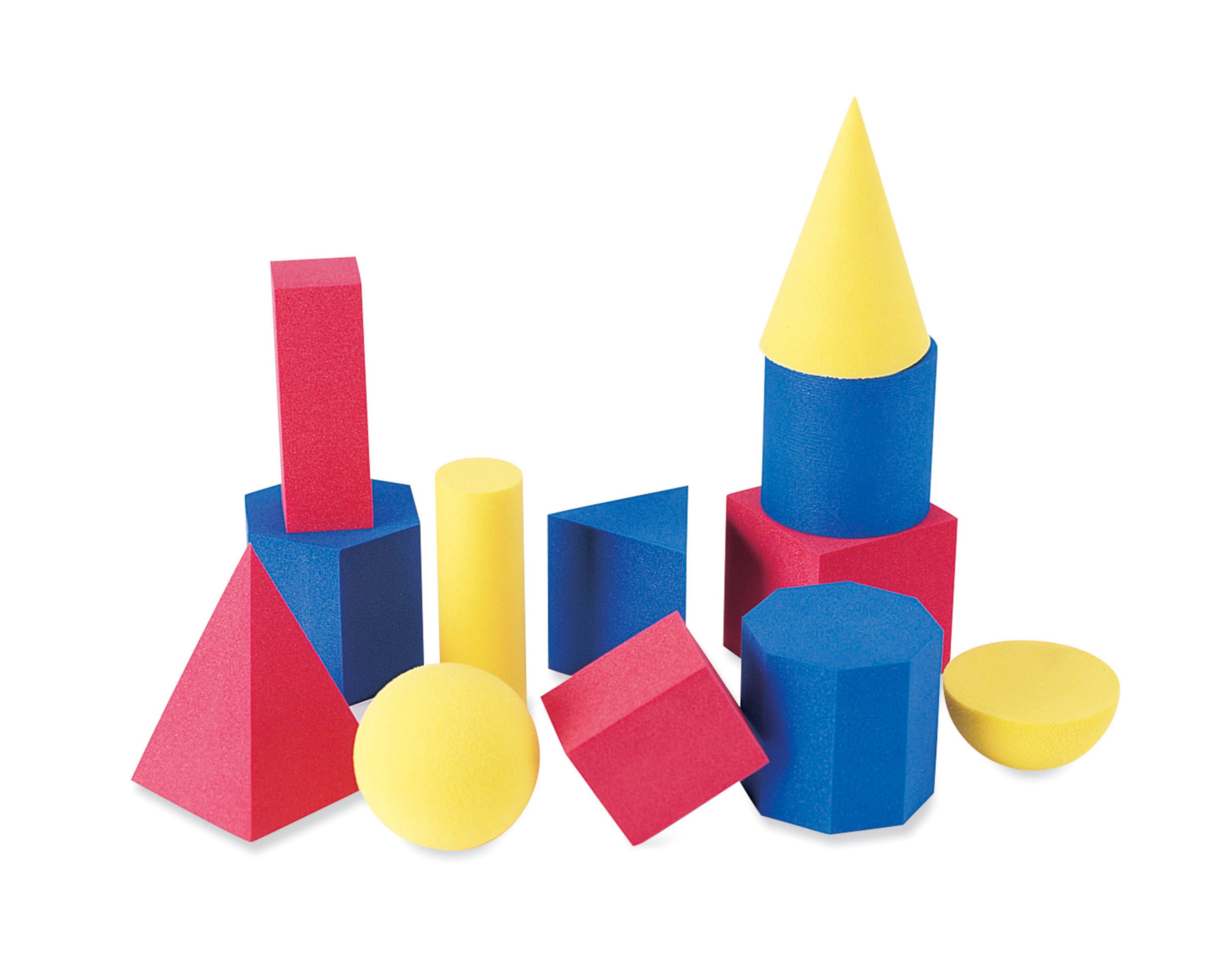 Learning Resources Soft Foam Geometric Solids, Set of 12 1391159