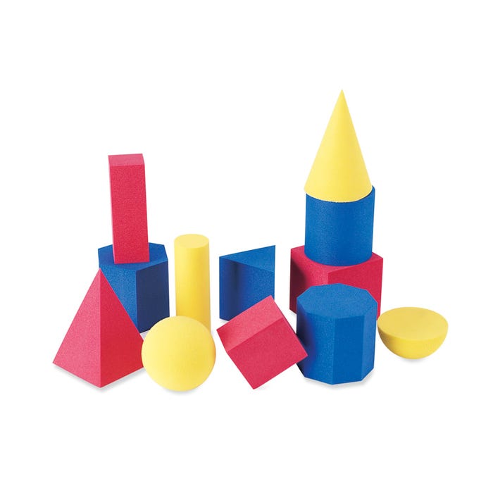 Learning Resources Soft Foam Geometric Solids, Set of 12