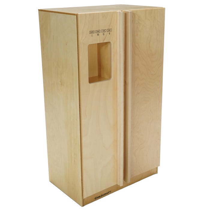 Childcraft Modern Kitchen Refrigerator, Wooden, 23-3/4 x 16-3/4 x 42 Inches