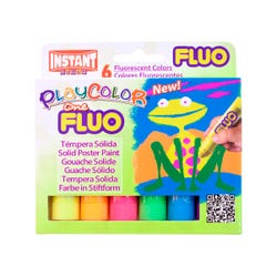 Jack Richeson Playcolor Standard Tempera Sticks, Fluorescent Colors, Set of 6 1466235