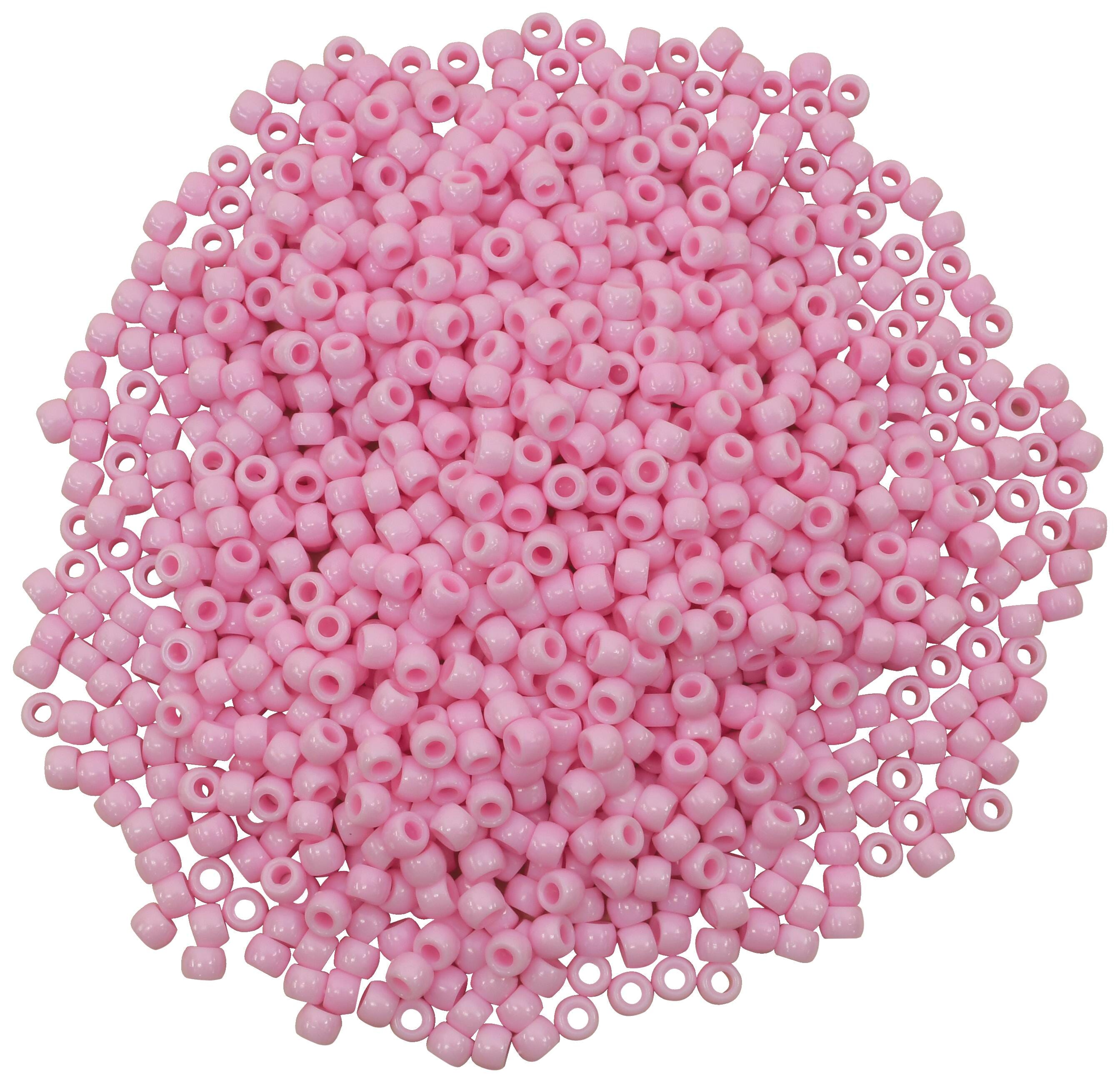 Creativity Street Pony Beads, 6 x 9 Millimeters, Pink, Pack of 1000 2020174