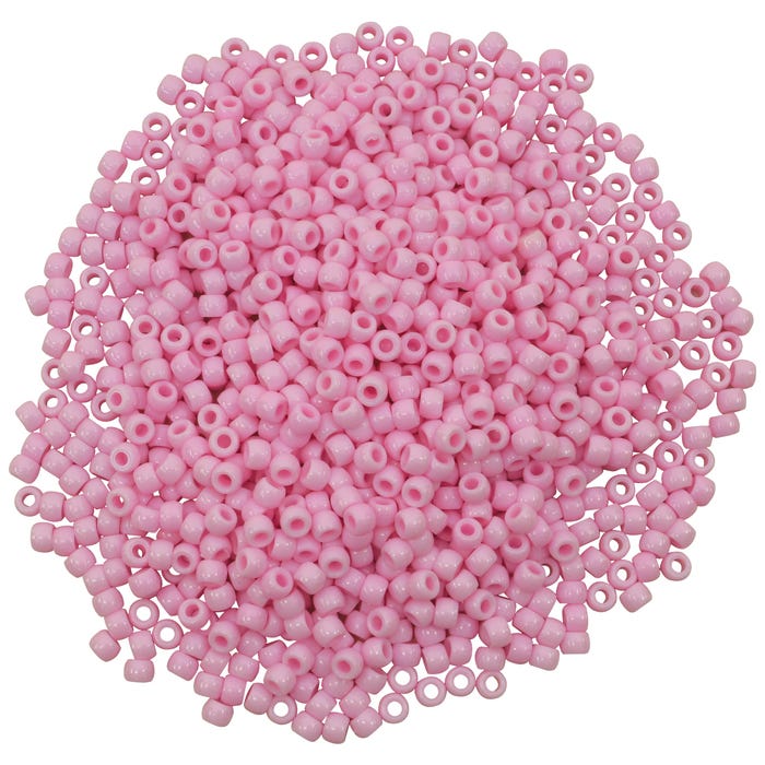 Creativity Street Plastic Pony Beads, Pink, Pack of 1000