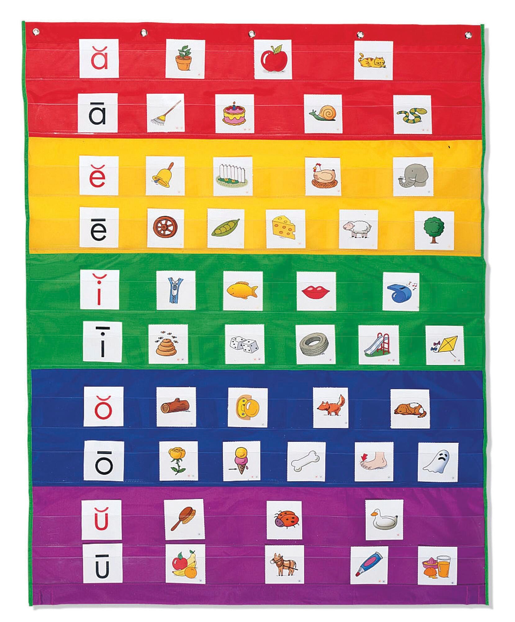 Learning Resources Rainbow Pocket Chart, 33-1/2 x 42 Inches 087787