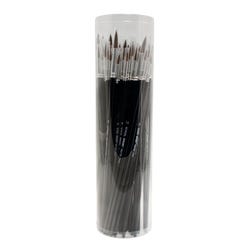 Image for School Smart Camel Hair Watercolor Paint Brushes, Assorted Sizes, Set of 72 from School Specialty