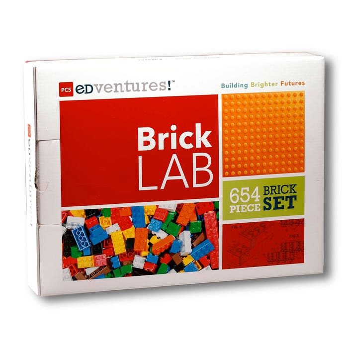 PCS Edventures BrickLAB BrickPACK, Classic Colors, Set of 654