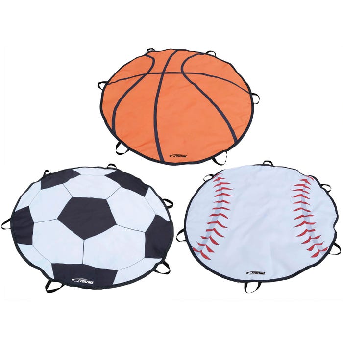 Sportime Sport Parachutes with 6 Handles, 5 Feet, Assorted, Set of 3