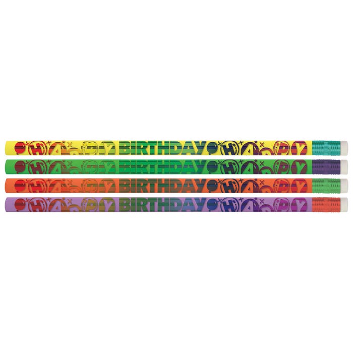 Musgrave Pencil Co. Birthday Celebration Pencils, Pack of 12