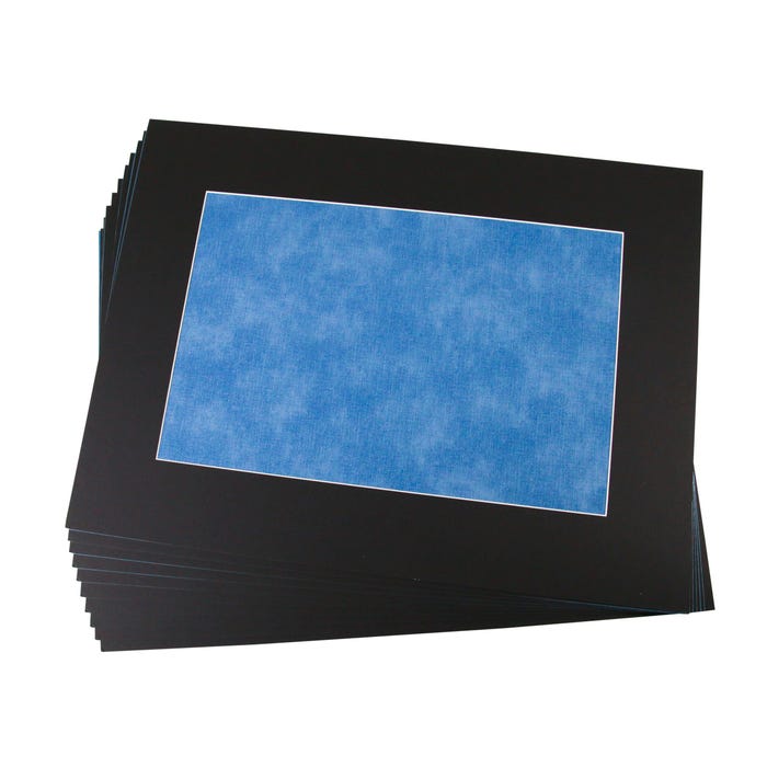 Sax Premium Pre-Cut Mat, 18 x 24 Inches, Black, Pack of 10