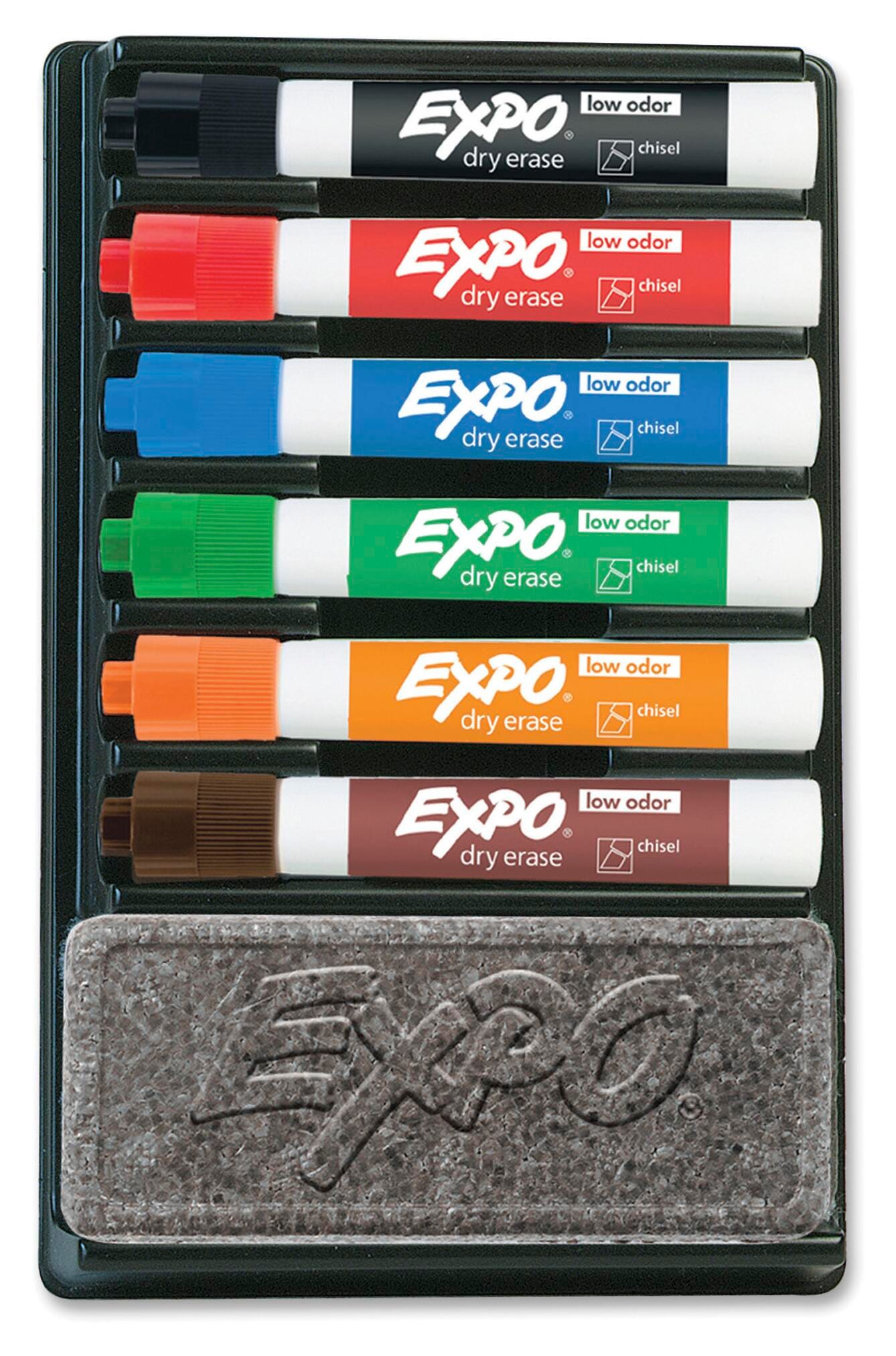 EXPO Dry Erase Low Odor Organizer Kit, Chisel Tip, Assorted Colors, Set of 6 038357