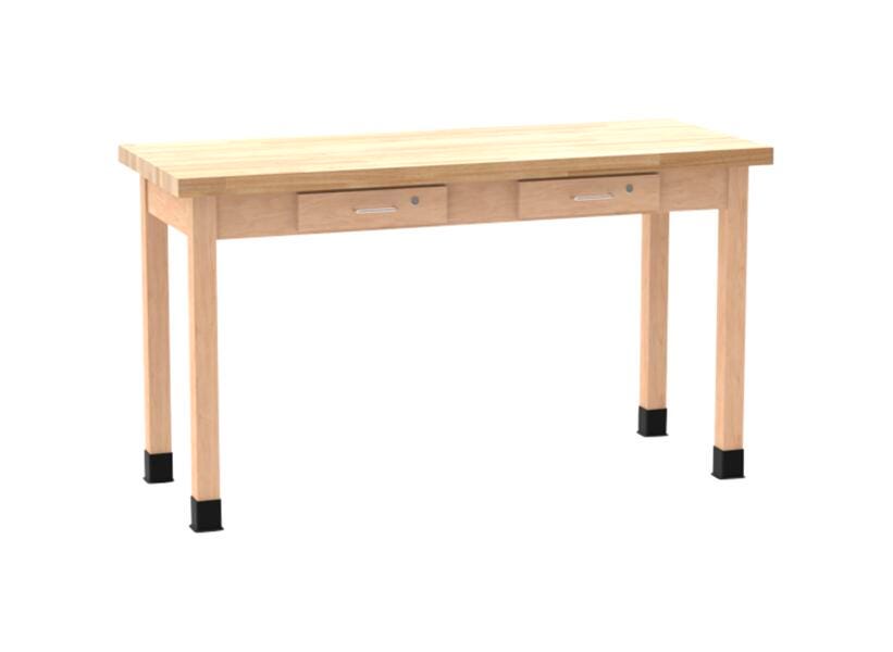 Diversified Spaces Draftsman Planning Table, 72 x 30 x 30-3/4 Inches, Solid Maple Top 561662